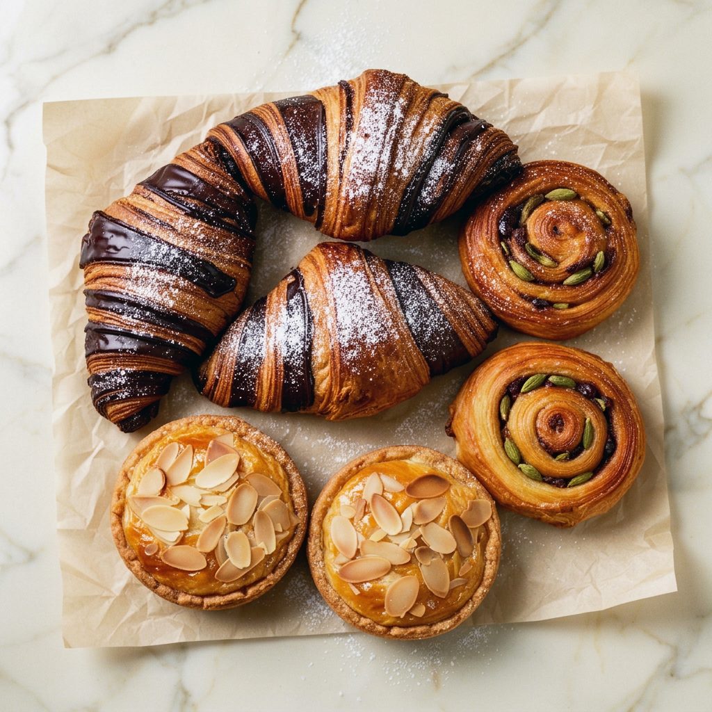 Nybakade bakverk från Karla Bakeshops bageri